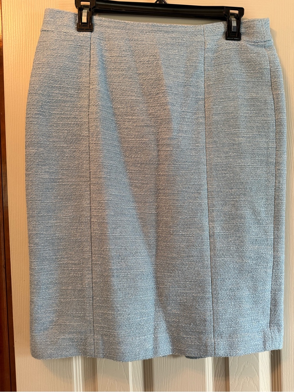 Talbots Light Blue Textured Pencil Skirt